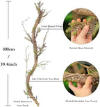 2Pcs 39" Bendable Faux Wood Branches Moss Tree Trunk Wall Decor - Image 5