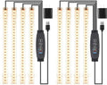 RWNTAO 8.6 Inches LED Plant Growing Light Strips, Full Spectrum 3000K Grow Light for Indoor Plants with 3/9/12H Timer, 10 Dimmable Levels for Seedling Succulent and Plant Shelf (4 Head×2pcs) by RWNTAO