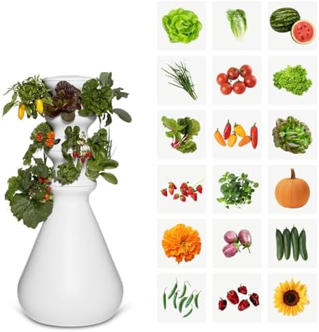 Lettuce Grow Farmstand Outdoor Starter Kit | 12 Seedlings | 3ft 8in | USA by LettuceGrow
