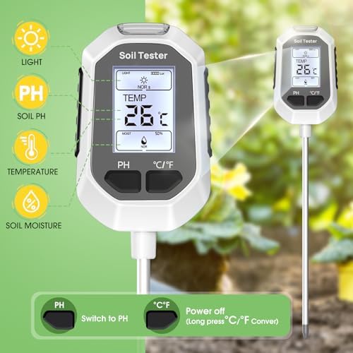 YAMRON 4-in-1 Soil Moisture Meter Digital Plant for Outdoor Plants - Image 2