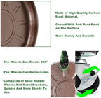 20" Metal Heavy Duty Rolling Plant Caddy with Wheels, 2-Pack Stand - Image 4
