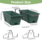 6-Pack Railing Planter Boxes with 3 Sets Double-Sided Adjustable Brackets - Image 2