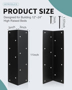 12 Pcs 11" x 3" x 3" Metal Raised Garden Bed Corner Brackets - Image 2