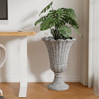 24" Tall Urn Planters for Outdoor Plants, Urns and Pedestal, Gray - Image 6