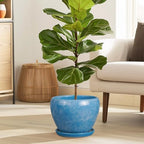 Ceramicfor Ceramic Planter, 8 Inch Plant Pot, Blue - Image 4