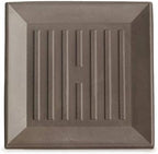 Crescent Garden Universal Square Plant Saucer, Modern XL Durable Drip Tray for Square Planter, Heavy-Duty Plastic Drainage Dish, Large Outdoor Flowerpot Saucer - 16'' Inner x 19.75" Outer (Mocha) by CrescentGarden