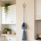 2xWall Hanging Flower Pot Holder Boho Macrame Hanging Planter for Indoor Outdoor Faux Plants Garden, 6 Pcs - Image 4