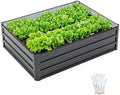 Anwick Galvanized Raised Garden Bed 4x3x1 FT, Metal Planters Box Outdoor, Rectangular Deep Root Garden Beds for Plants Vegetables Flowers by Anwick