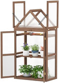 Giantex Garden Cold Frame, Mini Greenhouse Storage Shelves w/ Transparent Flip-Top Roof & 3 Adjustable Shelves, Indoor & Outdoor Use for Garden, Patio, Balcony by Giantex
