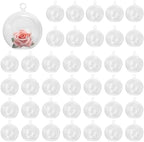40 Pcs 4 Inch Hanging Acrylic Globes Orbs, Clear Ornaments Balls, Tealight Candle Holder for Wedding, Christmas, Party, Centerpiece Accessory and Home Decor by KUKLIPJIM. by KUKLIPJIM