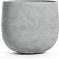 Mondo Round Indoor/Outdoor Planter, 8x7in Concrete Stone by Cosapots