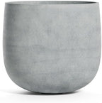 Mondo Round Indoor/Outdoor Planter, 8x7in Concrete Stone by Cosapots