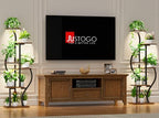 JUSTOGO Plant Stand Indoor with Grow Lights, 6 Tiered Corner Plant Shelf - Image 6