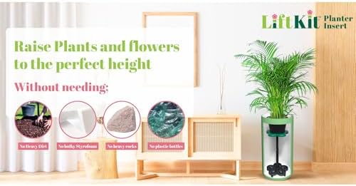 Lift Kit Planter Insert Tall Column Plant Riser Fill Bottom of Tall Flower Pots and Large Plant Containers | Indoor and Outdoor (11-17" Rise, 10" Base, 10" Top) - Image 6