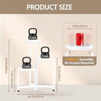 LASZOLA Plant Stand Indoor Outdoor Tall with Plastic Tray, 3 Tiers White - Image 3