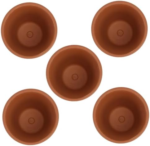 Wakauto Red Terracotta Succulent Pots with Saucers, Breathable Clay Plant Containers for Indoor and Outdoor Gardening, 8x8cm Flower Planters Set of 5 with Drainage and Water Absorption - Image 7