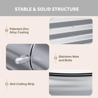 Raised Garden Bed, 6x3x1ft Galvanized Outdoor Planter Beds with Safety Edging and Gloves, Oval Metal Planter Box for Gardening Vegetables Flowers Herb-Silver - Image 3