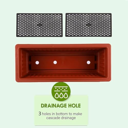 TEANDE Vertical Raised Garden Bed, 5-Tier Elevated Planter Box w/Drainage System & 4 Hooks for Herbs Vegetables Flowers, Vertical Garden Planter for Patio Yard Indoor Outdoor - Image 7