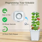 Hydroponics Growing System, 30-Plant Indoor Hydroponic Tower with Pump System, Plants Germination Kit, Smart Aeroponic Herb Garden, Vertical Hydroponic System for Gardening Lover (No Seed) - Image 2