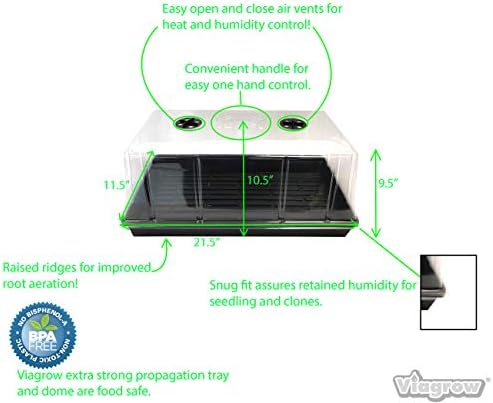 Viagrow Propagation Kits (4 Pack, Propagation Kit w/Heat Mat) - Image 2