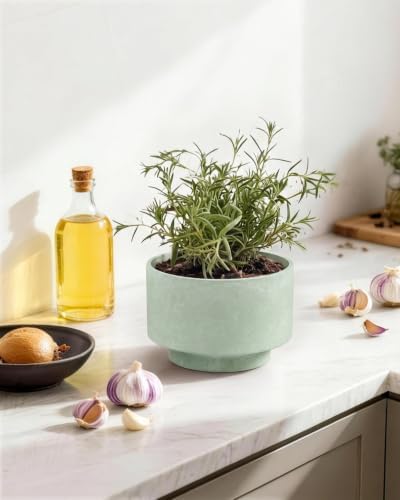 Succulent Pots, 8"+6" Plant Pots, Ceramic Planters for Indoor Plants - Image 6