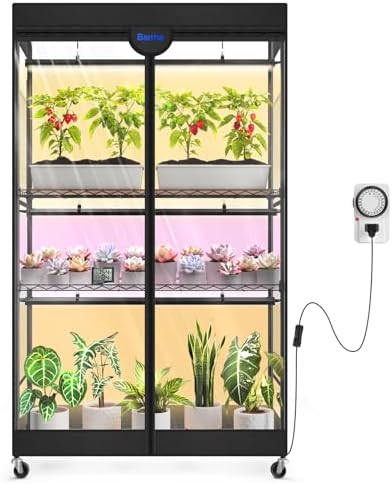 Barrina LP900 Indoor Greenhouse with 3 Full Spectrum Modes Light, 4 Tier by Barrina