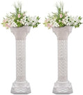 2Pcs Wedding Roman Column Elegant Roman Pillars Stand, Flower Pot Columns Stand Pedestal Tall Wedding Centerpiece Stand for Wedding Party Celebration Decor by Unknown