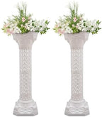 2Pcs Wedding Roman Column Elegant Roman Pillars Stand, Flower Pot Columns Stand Pedestal Tall Wedding Centerpiece Stand for Wedding Party Celebration Decor by Unknown