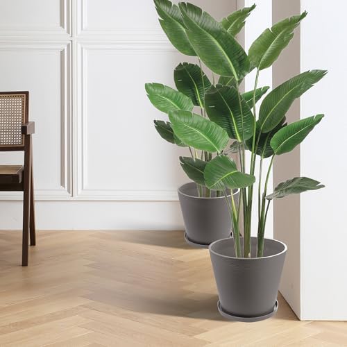 Kozyard 4Packs Round Planter Indoor Outdoor Plant Pots - Image 2