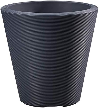 Crescent Garden Madison Planter– Weather-Resistant, Double Walled Indoor/Outdoor Plant Pot with Drain Hole – Extra Large Commercial Size Pot, 34-Inch (Midnight Blue) by CrescentGarden