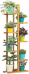Bamboo Planter Stand, Multi-Purpose Standing Shelf 5 6 7 Tiers 6 7 8 Flower Pot Stander for Indoor Outdoor Garden Patio, Plant Flower Display Holder Rack (Size : 45x22x145cm) by Gaommini