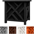 Pure Garden Lattice Design Planter Box - 15.5"D x 15.5"W x 16.5"H - Square Decorative Outdoor Flower or Plant Pot - Front Porch, Patio, and Garden Decor (Black) - Image 7