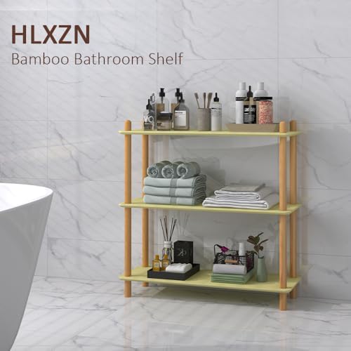3-Tier Bamboo Freestanding Shelf Unit, Versatile Open Shelf Display - Image 3