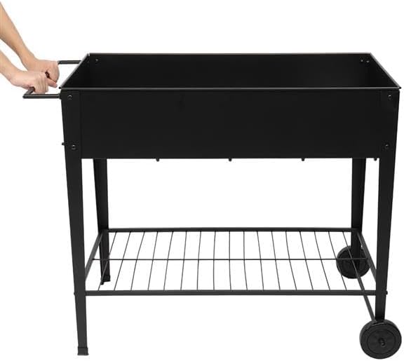 Mobile Raised Garden Bed with Legs, Raised Planter Box On Wheels, Elevated Garden Planter Box Outdoor Raised Planter Box with Legs for Vegetables Flower Tomato Patio Backyard by Unknown