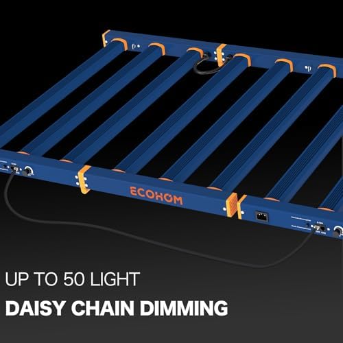 ECOHOM 500W LED Grow Light, Full Spectrum Dimmable Daisy Chain, Pro Bar Style for 4x4ft Grow Tent, Foldable & Hanging Growing Lamp for Indoor Plants Seedlings, Veg and Bloom - Image 7