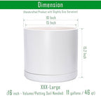 D'vine Dev 16 Inch Ceramic Planter Pot, White, 94-O-H-1 - Image 3