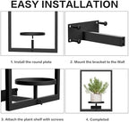 Ezprotekt Wall Planters for Indoor Plants, Wall Mounted Plant Holder, Hanging Plant Shelf, Metal Plant Stands Indoor for Living Room, Bedroom, Entryway- for Indoor Planter Wall Decor (3 Pack) - Image 4