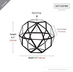 WGV Geometric Planter Terrarium, Width 7" Height 6.7" Clear Glass Black Frame DIY Succulent air Plant Miniature Fairy Garden Windowsill Tabletop Decor, Globe Ball 1 Piece - Image 2