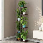 LINZINAR 6 Tier Plant Stand Indoor Outdoor Metal Flower Pot Display Shelf - Image 3