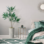 SIGNWIN Artificial Tree in Geometric Pattern Planter, Fake Dracaena Tree Silk Tree for Indoor and Outdoor Home Decoration - 66" Overall Tall (Plant Pot Plus Tree) - Image 5