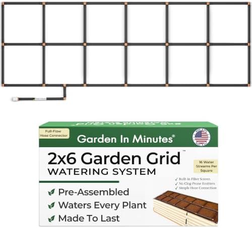 Garden Grid 2x6 | Garden Watering System for Raised Beds | Pre-Assembled by GardenInMinutes