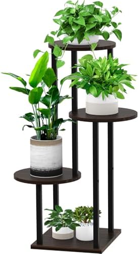 4 Tier Plant Stand Indoor Corner Tall Shelf for Multiple Plants by YOCOMEY