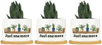 DreamAutumn Just One More Plant Ceramic Planters Pack of 3 Ceramic Pots with Saucers Orchid Pots for Plants Succulents Pots Home Office Desk Garden Balconys Decor,Gifts for Mom - Image 6