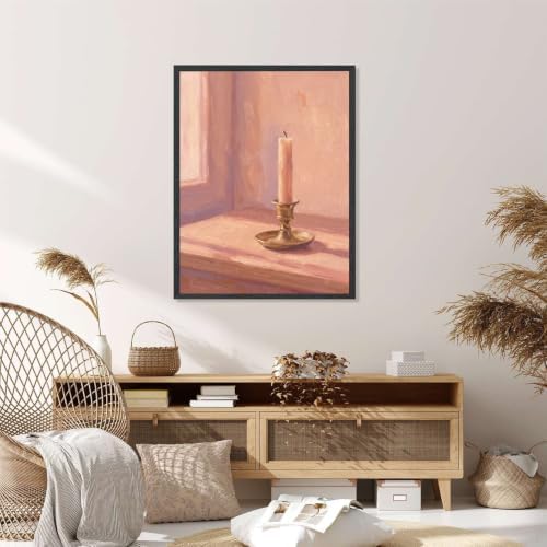 Still Life Candle Black Framed Wall Art, Minimalist Aesthetic Print - Image 5