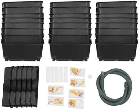 Wall Planters 24 Pack Vertical Garden Planter with Self Watering Army Black - Image 5