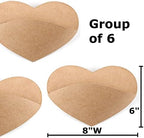 Pack of 6 Paper Mache Heart Wall Pockets: DIY Heart-Shaped Vase Containers by Factory Direct Craft for Valentine's Day Craft Projects or Decorations - Image 2