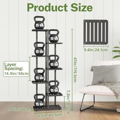 iDavosic.ly Plant Stand Indoor Outdoor, 6-Tier Tall Metal Shelf, Black - Image 3