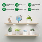 SANSI LED Puck Grow Light, 10W (150 Watt Equiv) Full Spectrum 2-Head Lamp for Plants with Ceramic Tech, Hanging Lights with ON/Off Switch for Plant Shelf Greenhouse Hydroponic (Pack of 2) - Image 2