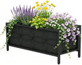 Zhongma Sturdy Raised Garden Bed with Inner Fabric Liners for Vegetables Flower, Planter Box for Backyard Patio Balcony. Inner Size: 33.85x14.17x11 inch by Zhongma