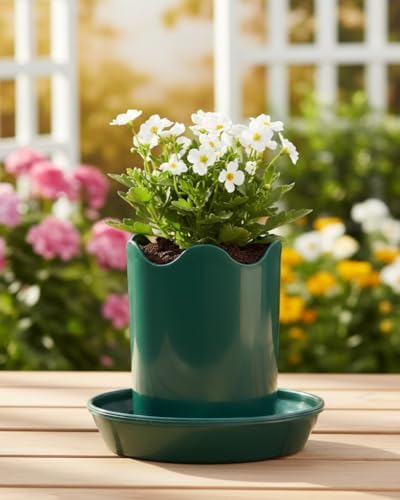12-Piece Hunter Green Flower Pot and Saucer Set, 2"–12" - Image 7